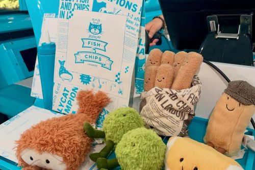JELLYCAT WORLD EXCLUSIVE FISH & CHIPS – COMPLETE SET -AUTO WIN 27/10