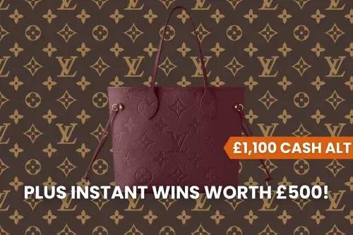 LOUIS VUITTON NEVERFULL MM TOTE BAG OR £1100 CASH! PLUS INSTANT WINS WORTH £500!-13/10-auto win