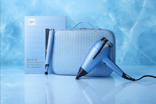 Deluxe Chronos Straightener & Helios Hair Dryer in Icy Blue Gift Set 07/11 AUTOWIN