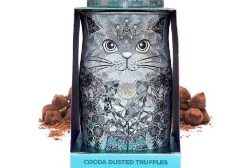 Monty Bojangles Diamond Cat Tin Cocoa Dusted Truffle Selection, 200g AUTOWIN 16/10