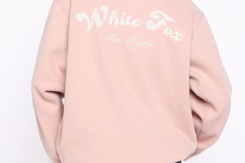 White Fox Through Thick And Thin Oversized Sweater Dusty Pink-AUTO WIN 01/11