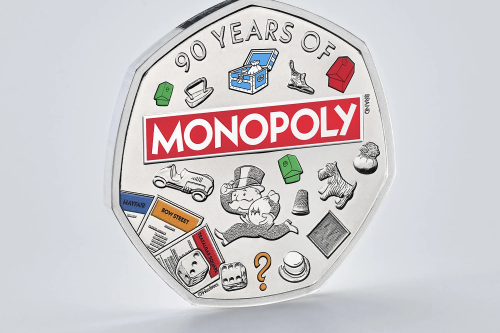 Monopoly 2025 UK 50p Brilliant Uncirculated Colour Coin AUTOWIN 13/10