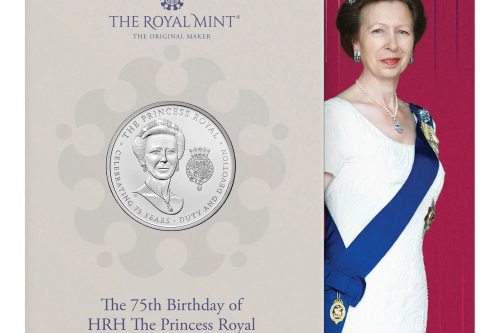 The 75th Birthday of HRH The Princess Royal 2025 UK £5 Brilliant Uncirculated Coin AUTOWIN 17/10
