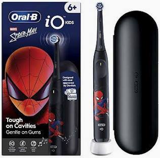 Oral-B iO Kids Marvel Spiderman Electric Toothbrush, 1 Toothbrush Head, 1 Travel Case-AUTO WIN 17/10