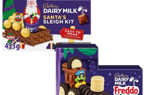 FREDDO DAIRY MILK CHOCOLATE TRAIN & SLEIGH KITS -AUTO WIN 02/10