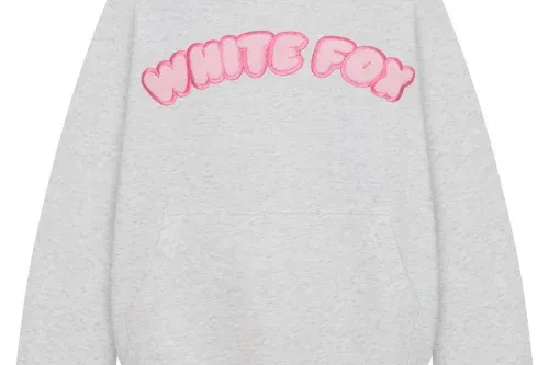 White Fox Vol. 1 Front Graphic Oversized Hoodie Grey Marle-AUTO WIN 30/10