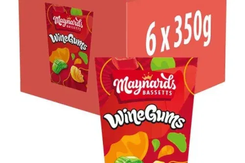 MAYNARDS BASSETTS WINE GUMS CARTON (BOX OF 6) AUTOWIN 25/10