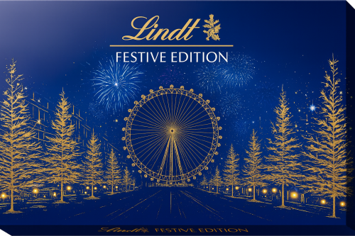 LINDT FESTIVE EDITION SELECTION BOX, 469G AUTOWIN 03/11
