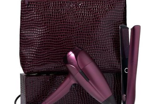 NEW GHD GOLD HAIR STRAIGHTENER & GHD HELIOS HAIR DRYER IN CHERRY CHIC BUNDLE-AUTO WIN 05/12