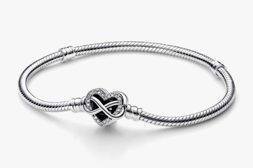 Pandora Sparkling Infinity Heart Clasp Snake Chain Bracelet-AUTO WIN 21/11