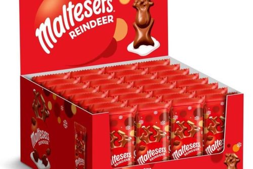 Maltesers Chocolate Reindeers Bulk Box, Milk Chocolate, Honeycomb & Malt filling, 32 x 29g, Ideal for Christmas Stocking Fillers, Gift, or Snacks AUTOWIN 25/11