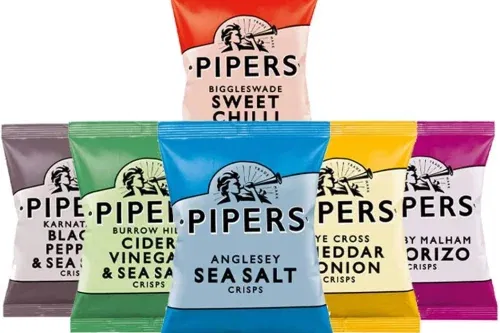 Pipers Crisps Mixed Variety Snack Box (24 x 40g Pack) – Salted, Salt & Vinegar, Cheese & Onion, Sweet Chilli, Black Pepper, Jalapeño AUTOWIN 30/11