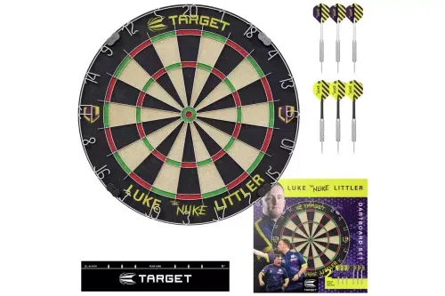 Target Luke Littler Dartboard and Darts Set-AUTO WIN 12/11