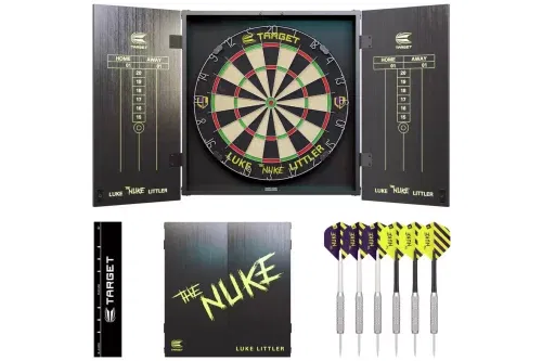 Target Luke Littler Dartboard Cabinet Set-AUTO WIN 20/11