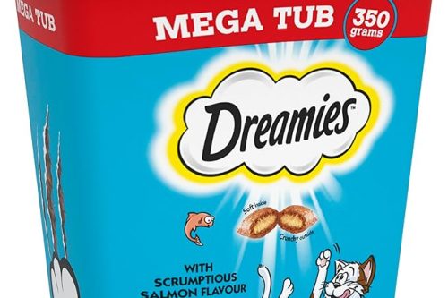 Dreamies Cat Treats, Tasty Snacks with Delicious Salmon Flavour, Pack of 2 (2 x 350 g)-AUTO WIN 26/11