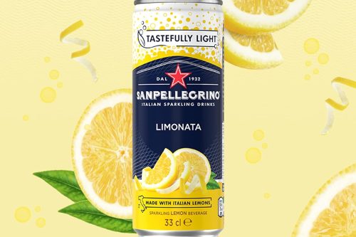 2x12 San Pellegrino Italian Sparkling Drinks Tastefully Light Sparkling Lemon Canned Soft Drink 12 x 330ml | 73k Cals per Can (Pack of 2) 27/11