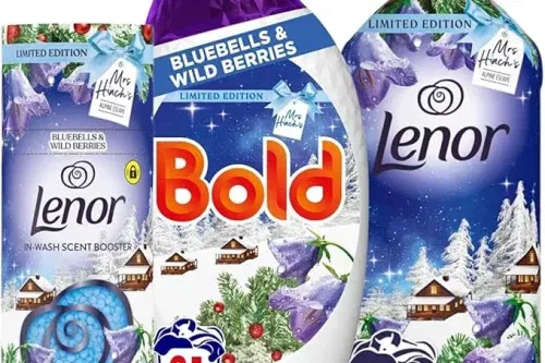 MRS HINCH BLUEBELLS & WILD BERRIES LAUNDRY BUNDLE, 3-PIECE SET, FABRIC CONDITIONER 50 WASH, STAIN REMOVER 31 WASH, SCENT BOOSTER 155G-AUTO WIN 04/11