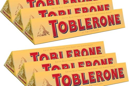 TOBLERONE SWISS MILK CHOCOLATE WITH HONEY AND ALMOND NOUGAT 6 X 100 G BARS by Toblerone 24/11