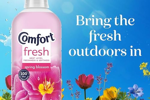 Comfort Fresh Spring Blossom Laundry Conditioner Liquid Softener with Motion-Activated Fragrance Technology 100 Days of Freshness 248 washes (8 x 31) AUTOWIN 12/11