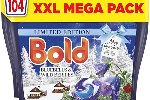 Bold PODS Washing Liquid Capsules 2x52 Washes, Bluebells and Wild Berries, Part Of Mrs Hinch’s Alpine Escape Limited Edition AUTOWIN 20/11