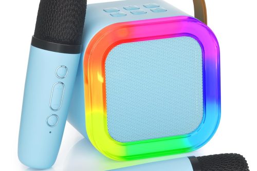 Karaoke Machine for Portable Bluetooth Speaker with 2 Wireless Microphone-AUTO WIN 22/11