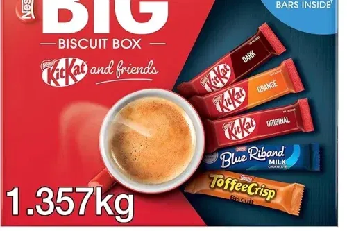 NESTLÉ KITKAT & FRIENDS BIG BISCUIT BOX | 69 X CHOCOLATE BISCUIT BARS – KITKAT, BLUE RIBAND, TOFFEE CRISP -AUTO WIN 19/11