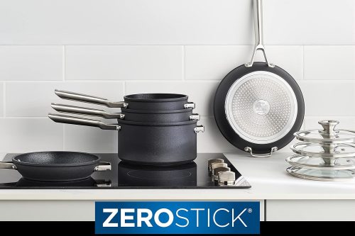 NINJA ZEROSTICK STACKABLE 5 PIECE NON STICK PAN SET-AUTO WIN 18/11
