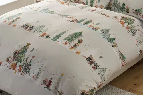 Natural Mouse Town Christmas Duvet Cover and Pillowcase Set -AUTO WIN 17/11