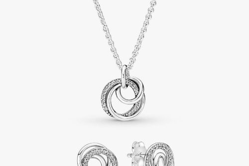 Pandora Family Always Encircled Necklace and Earrings Gift Set-AUTO WIN 20/11