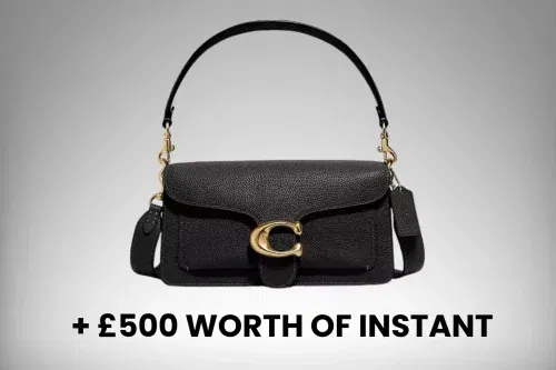 COACH TABBY 26 PEBBLED LEATHER SHOULDER BAG,BLACK + £500 WORTH OF INSTANT WINS-AUTO WIN 17/11