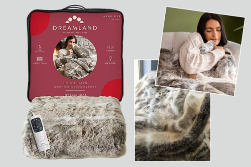 Dreamland Alaskan Husky Faux Fur Throw-AUTO WIN 19/11