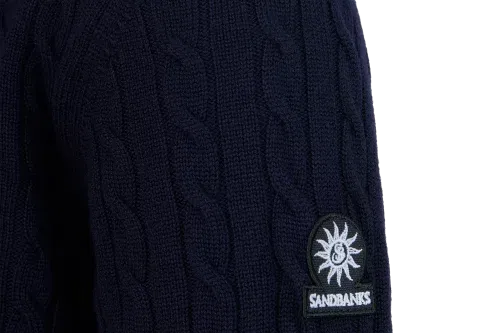 SANDBANKS MERINO WOOL CABLE KNIT JUMPER-AUTO WIN 09/11