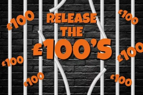 RELEASE THE £100’S- 10X £100 INSTANTS- MAIN JACKPOT £100 -AUTO WIN 16/11