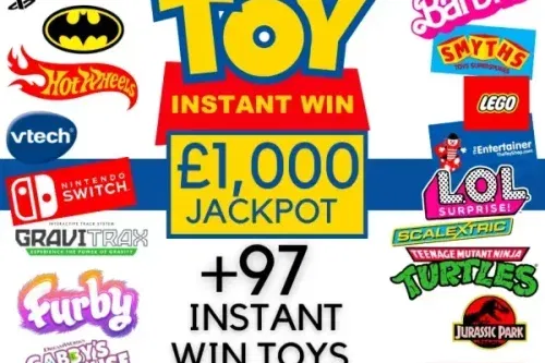 TOY INSTANT WIN- £1000 MAIN JACKPOT -AUTO WIN-15/11
