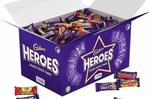 CADBURY HEROES CHOCOLATES BULK SHARE BOX 2KG AUTOWIN 14/11