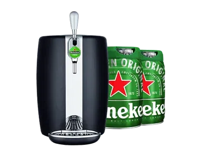 BEERTENDER HEINEKEN STARTER PACK 2X 5L BEER KEGS -AUTO WIN 21/11