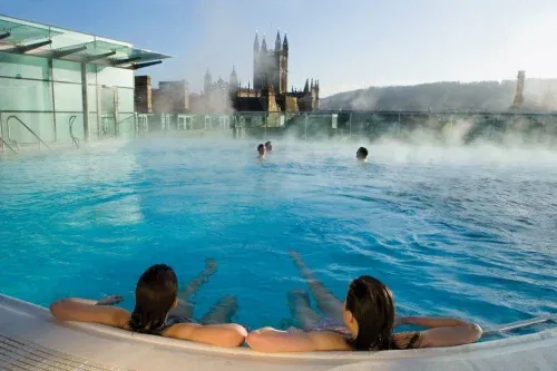 One Night Summer Season Bath City Break at The Bird and Entrance to the Thermae Bath Spa for Two-02/12