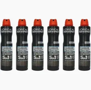 L’ORÉAL PARIS MEN EXPERT 48H CARBON PROTECT ANTI-PERSPIRANT DEODORANT FOR MEN, 250ML PACK OF 6-AUTO WIN 23/11