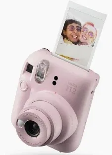 Fujifilm Instax Mini 12 Instant Camera with Built-In Flash & Hand Strap, Blossom Pink-AUTO WIN 15/11