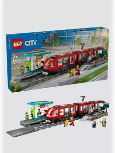 LEGO City Downtown Tram and Station Building Toy Set 60423-AUTO WIN