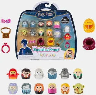 SQUISHMALLOWS Squish-a-Longs Harry Potter Mini-Squish Set Of 12 Toy Figures 2.5cm-AUTO WIN