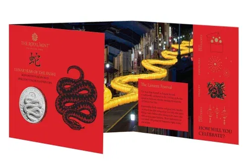 Lunar Year of the Snake 2025 UK £5 Brilliant Uncirculated Coin AUTOWIN 30/11