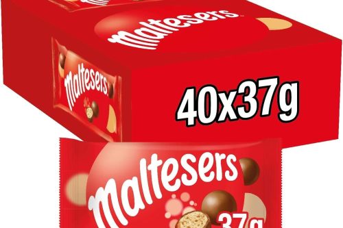 Maltesers Delicious Milk Chocolate Case of 40 Bags | Share Pack | Pouches of 37 gram x 40 | Ideal Present | Everyday Occasion | Fun Size | Famous Maltesers Chocolate | Sold by Essential Products AUTOWIN 07/12