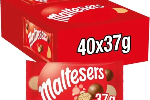 MALTESERS DELICIOUS MILK CHOCOLATE CASE OF 40 BAGS | SHARE PACK | POUCHES OF 37 GRAM X 40 | IDEAL PRESENT | EVERYDAY OCCASION | FUN SIZE | FAMOUS MALTESERS CHOCOLATE | SOLD BY ESSENTIAL PRODUCTS AUTOWIN 09/12