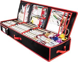 Wrapping Paper Storage Wrap fabric Storage Bag (102.9 * 35.5 * 15.2 cm) with Durable OxfordFabric, for Xmas Birthday Gift Wrapping Paper Roll Accessories -AUTO WIN 26/12