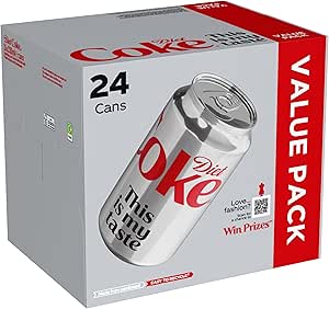 4X DIET COKE CAN COLA, BOX 330 ML (PACK OF 24)-AUTO WIN 16/12