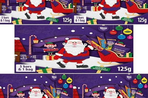 5 x Cadbary Chocolate Xmas Santa Selection Box Medium 125g AUTOWIN 08/12