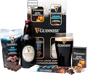 Guinness Gifts for Men, Beer Gift Set - Official Guinness 500ml and Pint Glass, Gourmet Chocolate & Fudge Hampers - Alcohol Gift Sets for Men, Dad Birthday Gifts for Him, Boyfriend, Christmas AUTOWIN 08/12