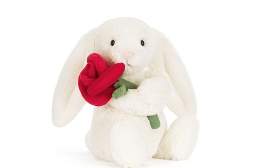 JELLYCAT Cream Bunny With Rose-AUTO WIN 17/10