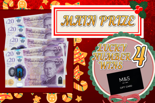 4TH CHRISTMAS ADVENT CALENDAR- WIN £100 CASH + FIND THE INSTANT WIN-AUTO WIN
